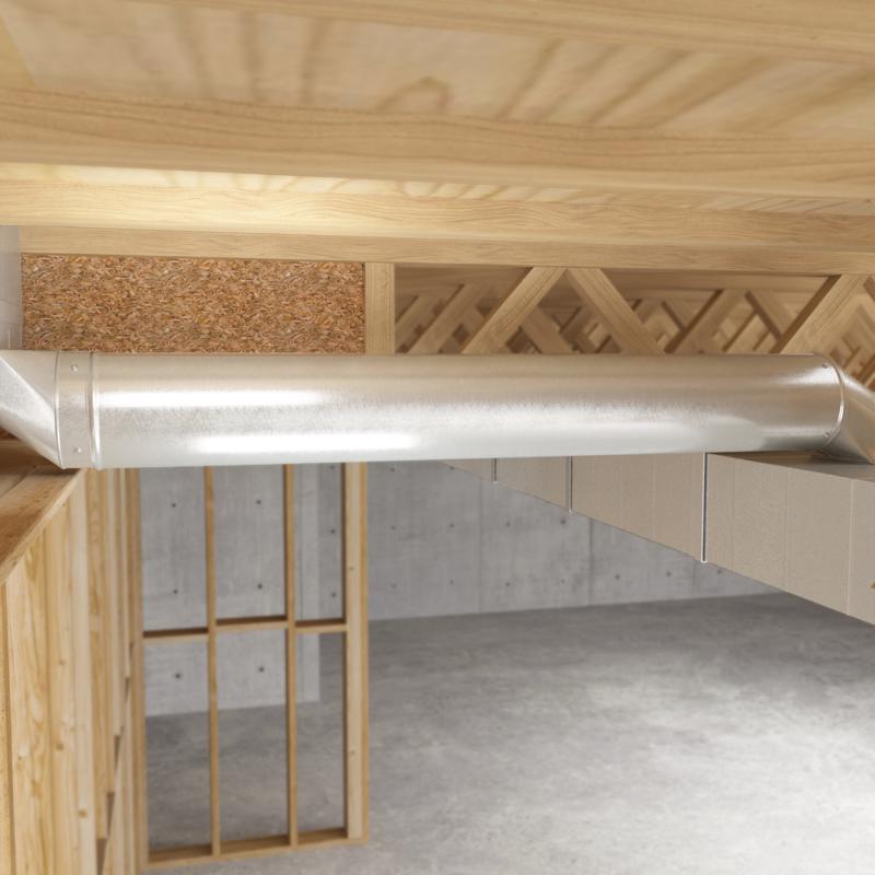 Imperial 10 in. D X 24 in. L Galvanized Steel Furnace Pipe