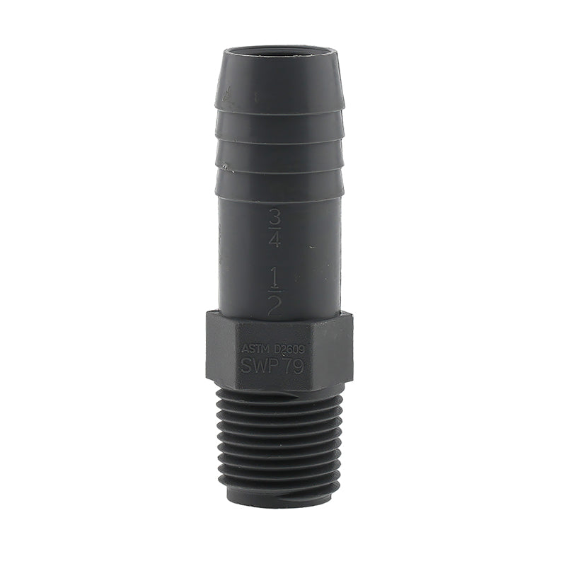 Boshart Industries 1/2 in. MPT in. X 3/4 in. D Insert Polypropylene Reducing Male Adapter