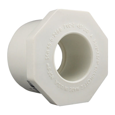 Charlotte Pipe Schedule 40 3 in. Slip X 1-1/2 in. D Slip PVC Reducing Bushing