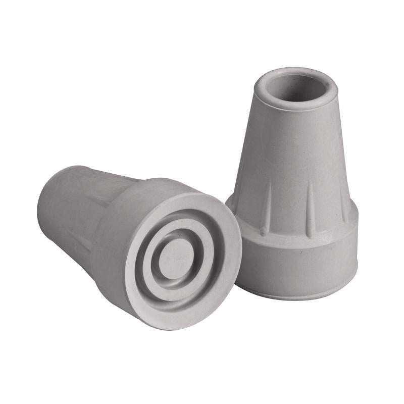 Carex Health Brands Gray Crutch Tips Rubber/Stainless Steel 7/8 in. H X 3/4 in. L