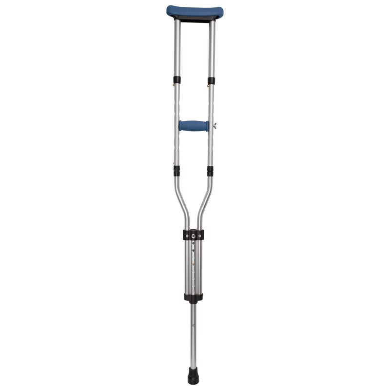 Carex Health Brands Blue Folding Crutches Aluminum/Plastic 58 in. H X 8 in. L