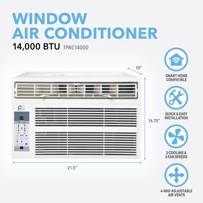 Perfect Aire 14000 BTU 115 V Window Air Conditioner w/Remote 550 sq ft
