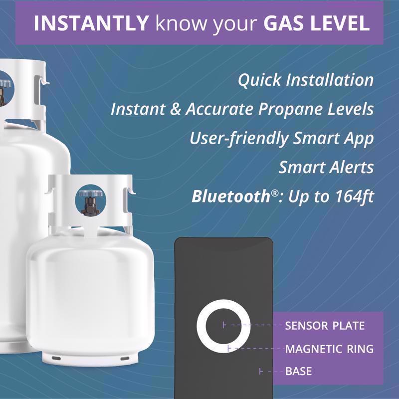 EchoCheck Bluetooth Compatible Black Propane Tank Sensor