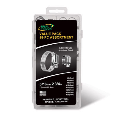 Ideal Tridon 5/16 in. 2-3/4 in. SAE 4' SAE 6 Silver Hose Clamp Stainless Steel