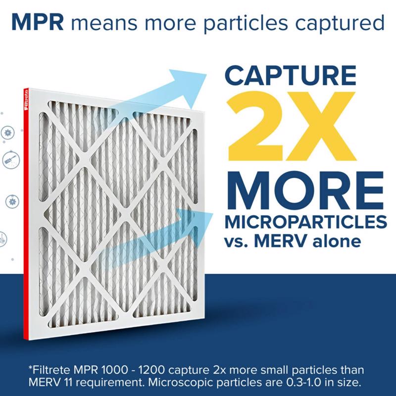 Filtrete 16 in. W X 25 in. H X 2 in. Polypropylene 1000 MPR Pleated Air Filter