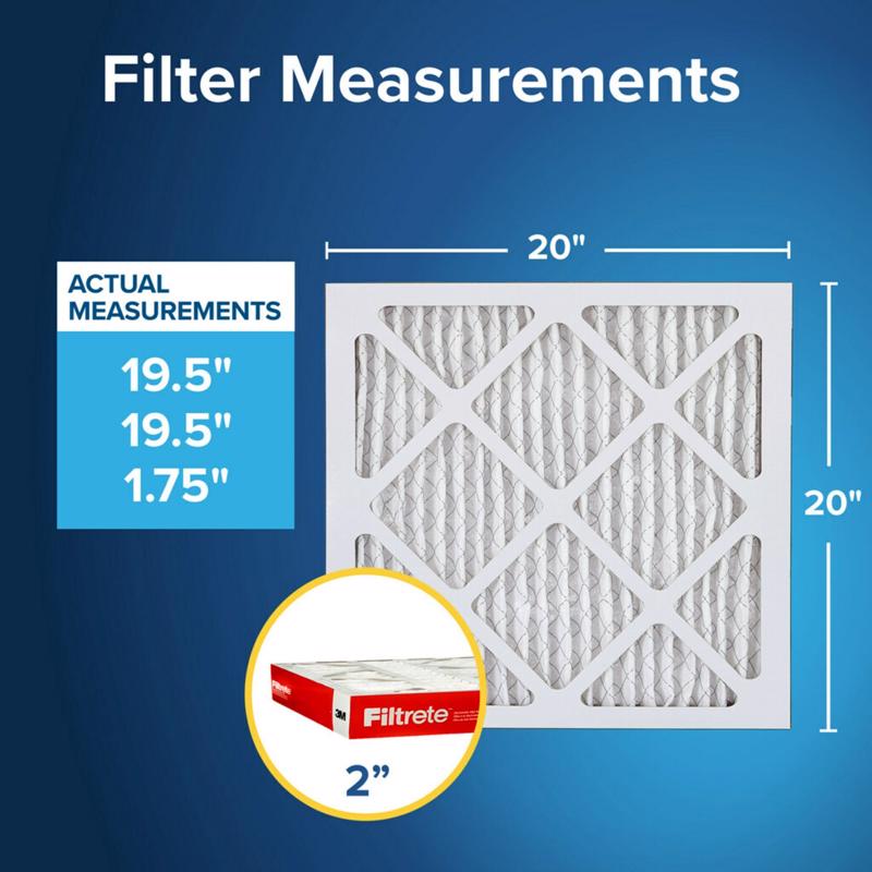 Filtrete 20 in. W X 20 in. H X 2 in. Polypropylene 1000 MPR Pleated Air Filter
