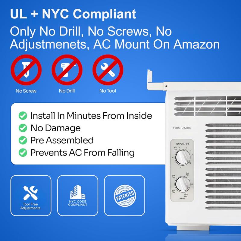 Magic AC Mount AC Support Bracket 1.5 in. W X 24 in. H White