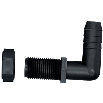Green Leaf Polypropylene 11/16 in. D X 1/2 in. D Hose Elbow