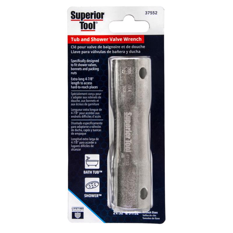 Superior Tool 29/32-31/32 in. Shower Valve Socket Wrench Silver