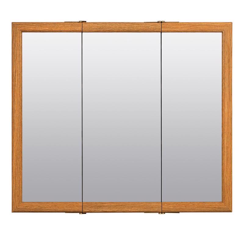 Zenna Home 25.63 in. H X 31.75 in. W X 4.5 in. D Rectangle Tri-View Medicine Cabinet