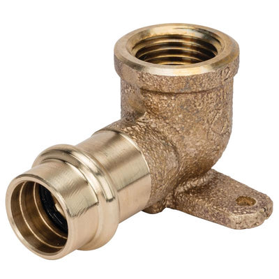 NIBCO Press System 3/4 in. Press X 3/4 in. D FNPT Cast Bronze 90 Degree Elbow Drop