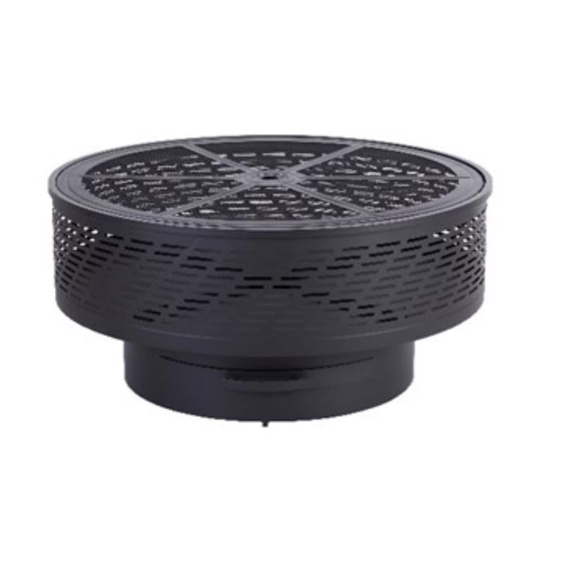 Living Accents 35 in. W Steel Round Wood Fire Pit