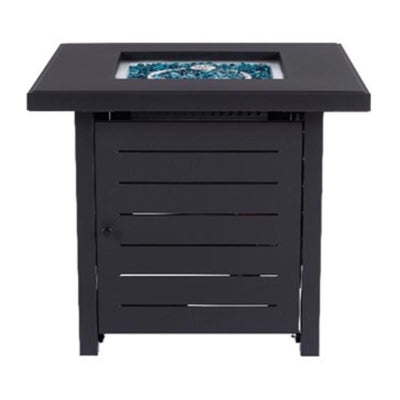Living Accents 28 in. W Steel Square Propane Fire Pit