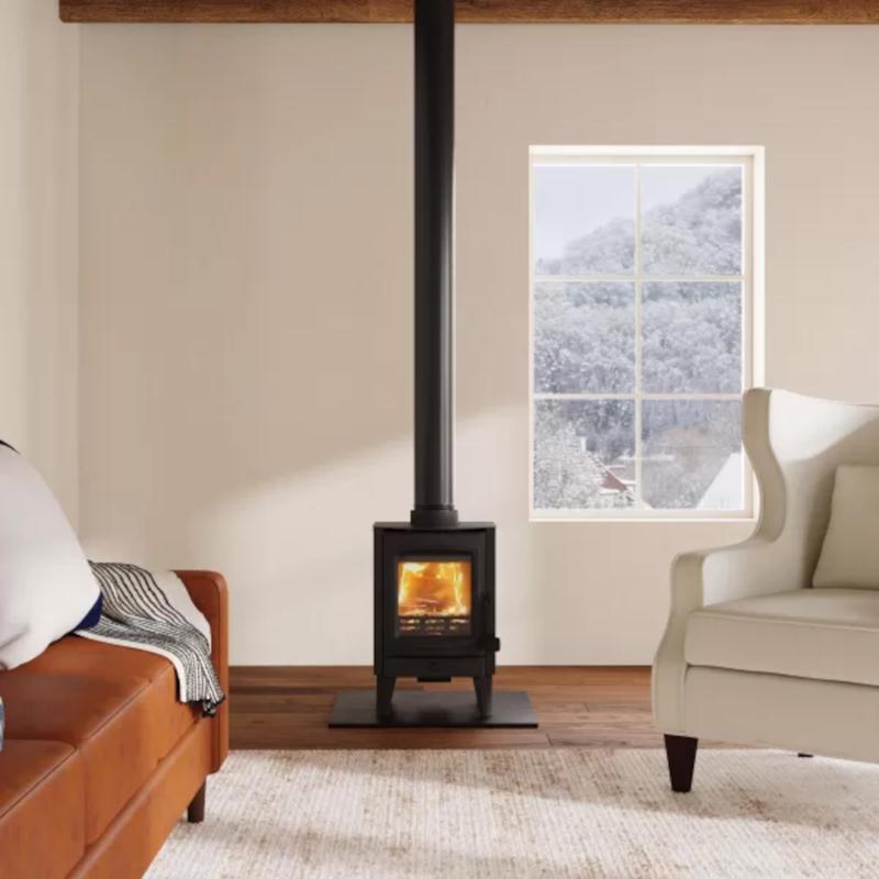 US Stove EPA Certified 750 sq ft Modern Wood Burning Stove