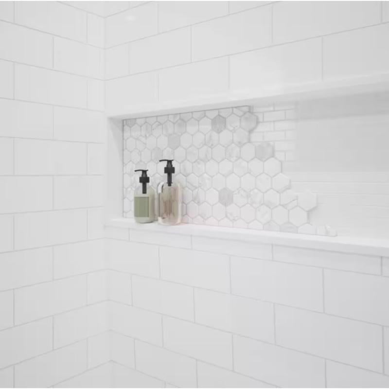 Bootz 74 in. H X 60 in. W X 30 in. L White Shower Surround