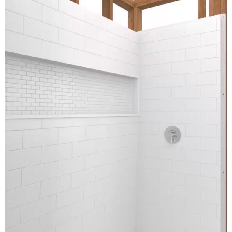 Bootz 74 in. H X 60 in. W X 30 in. L White Shower Surround