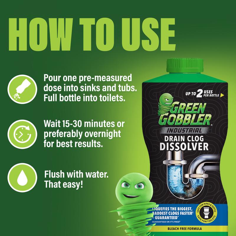 Green Gobbler Liquid Drain Clog Remover 32 fl. oz.