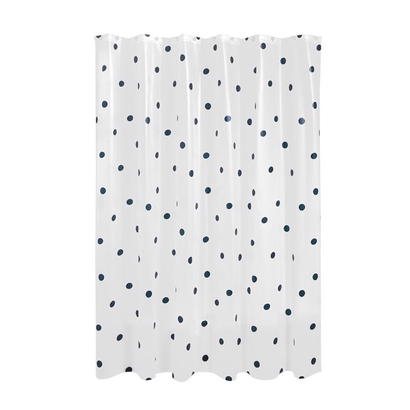 iDesign 72 in. H X 72 in. W White Frost Shower Curtain PEVA