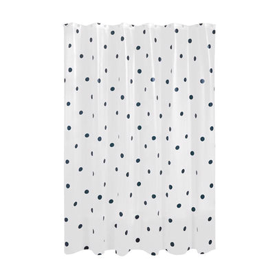 iDesign 72 in. H X 72 in. W White Frost Shower Curtain PEVA