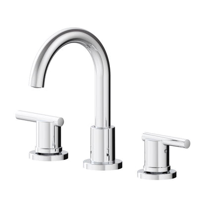 Oakbrook Collection Alexis Chrome Modern Widespread Bathroom Sink Faucet 8 in.