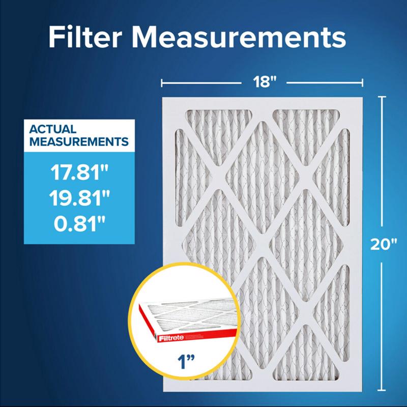 Filtrete Allergen Defense 18 in. W X 20 in. H X 1 in. Polypropylene 11 MERV Pleated Air Filter