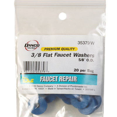 Danco 3/8 in. D Plain Rubber Washer 20 pk