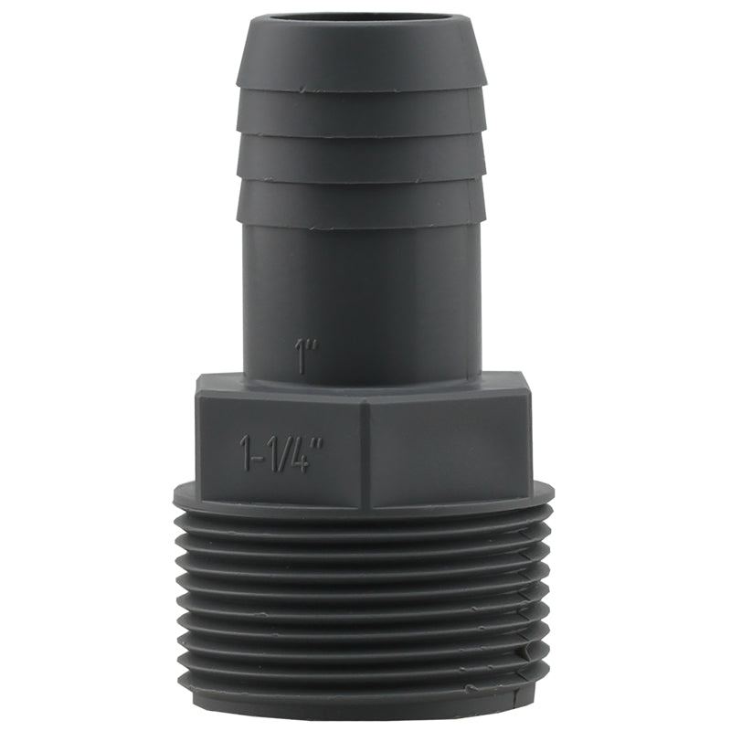 Boshart Industries 1 in. Insert in. X 1-1/4 in. D MPT Polypropylene Reducing Male Adapter