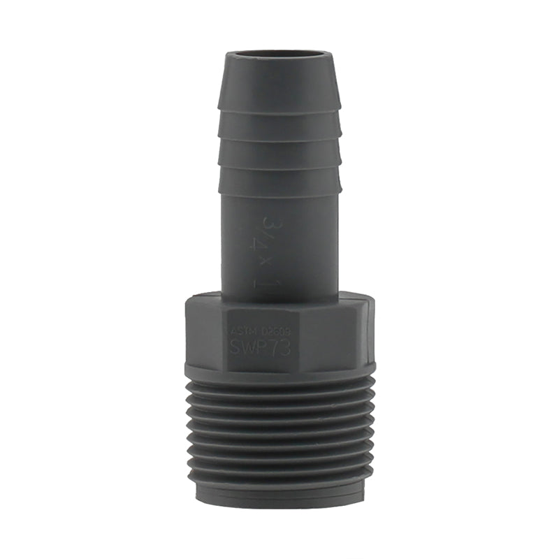 Boshart Industries 1 in. MPT in. X 3/4 in. D Insert Polypropylene Reducing Male Adapter