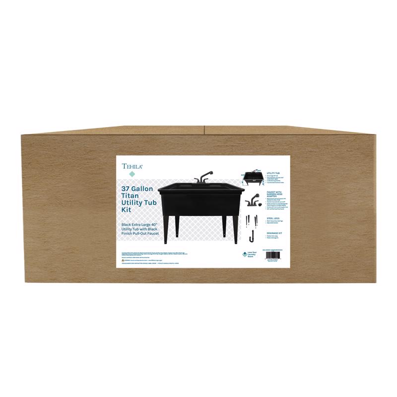 Tehila Freestanding Thermoplastic Utility Tub Kit