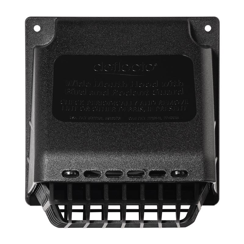 Deflect-O 11 in. L X 4 in. D Black/Silver Aluminum/Plastic Dryer Vent Kit
