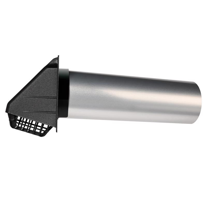 Deflect-O 11 in. L X 4 in. D Black/Silver Aluminum/Plastic Dryer Vent Kit
