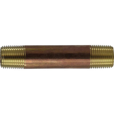 Anderson Metals 3/8 in. MPT in. X 3/8 in. D MPT Red Brass Close Nipple 1 in. L