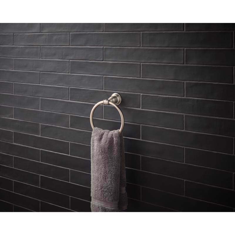 Oakbrook Collection Brushed Nickel Towel Ring Die Cast Zinc