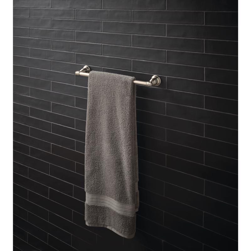 OakBrook Collection Brushed Nickel Towel Bar 18 in. L Die Cast Zinc