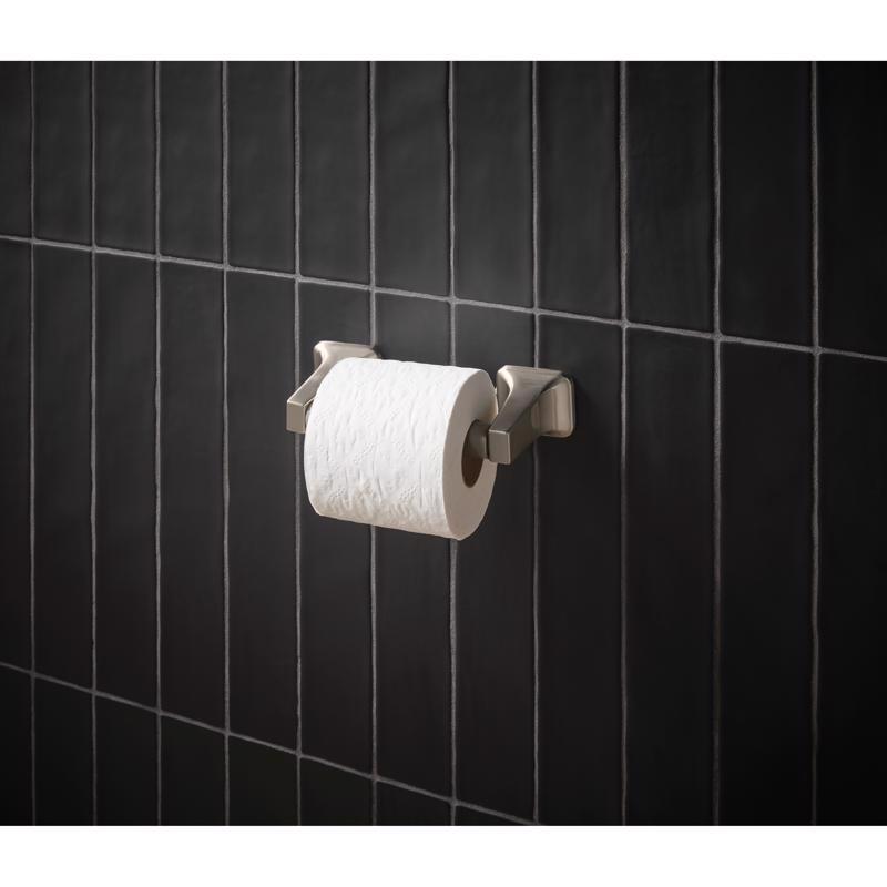 OakBrook Brushed Nickel Metallic Toilet Paper Holder