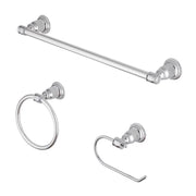 OakBrook Collection Chrome Die Cast Zinc Bath Hardware Set
