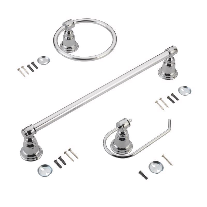 OakBrook Collection Chrome Die Cast Zinc Bath Hardware Set