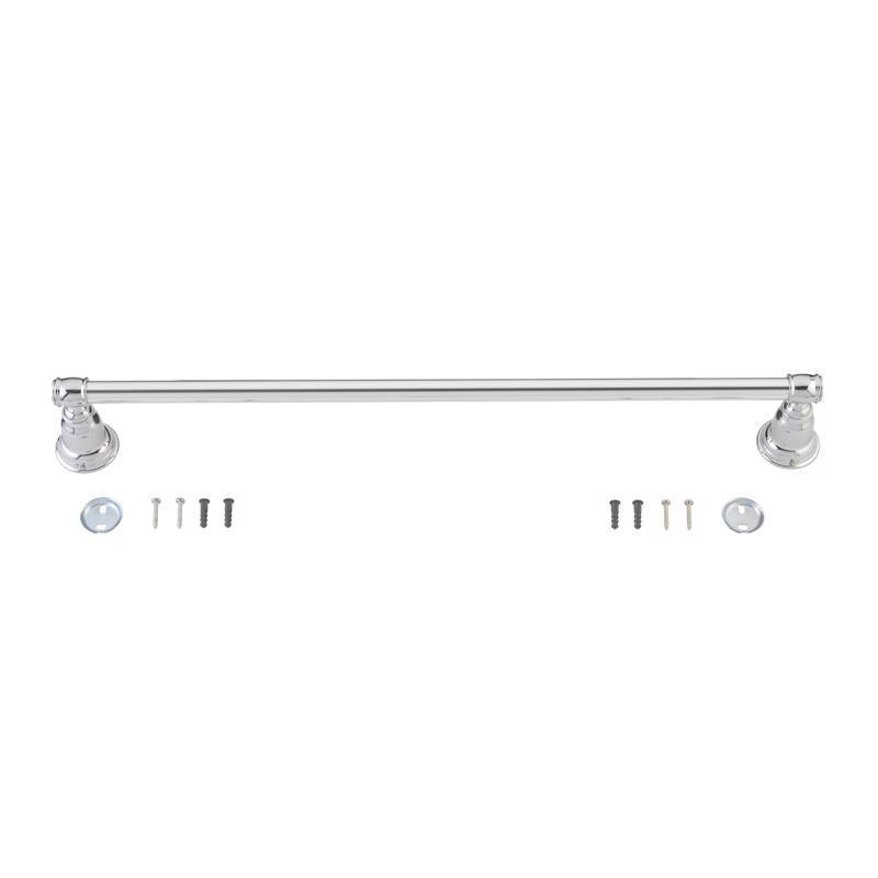 OakBrook Collection Chrome Towel Bar 24 in. L Die Cast Zinc