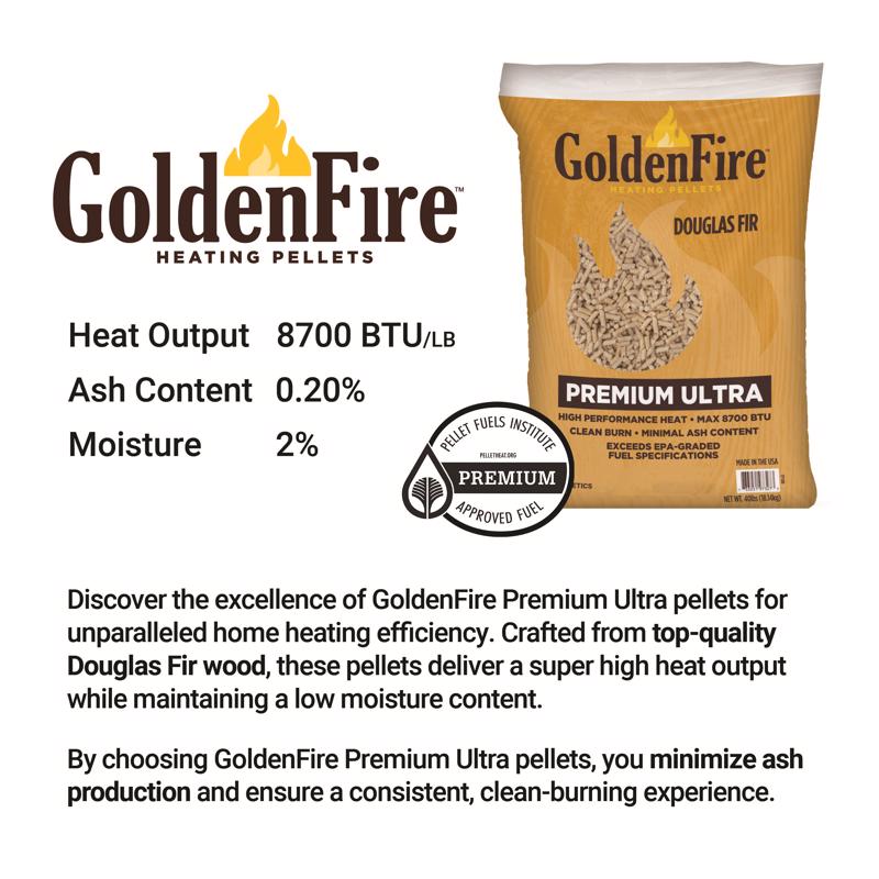 Golden Fire Lignetics Softwood Wood Pellet Fuel 40 lb