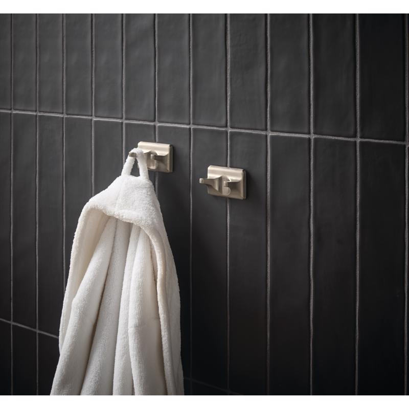 OakBrook Collection Brushed Nickel Robe Hook