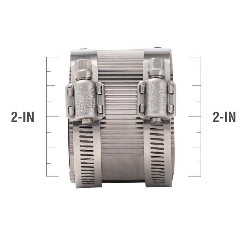 Proline BK Products 2 in. Hub Sizes X 2 in. D Hub Sizes Neoprene/Stainless Steel No Hub Coupling 1 p