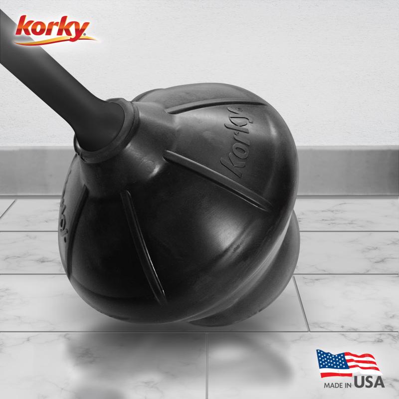 Korky Toilet Plunger and Caddy 13.75 in. L X 6 in. D