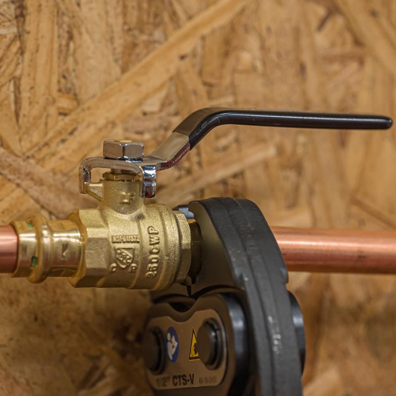 QuickFitting 1/2 in. Brass Press Ball Valve