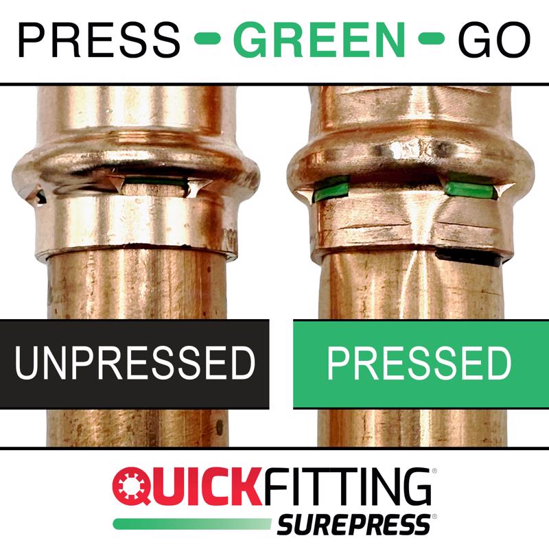 QuickFitting 1/2 in. Press in. Brass 90 Degree Elbow