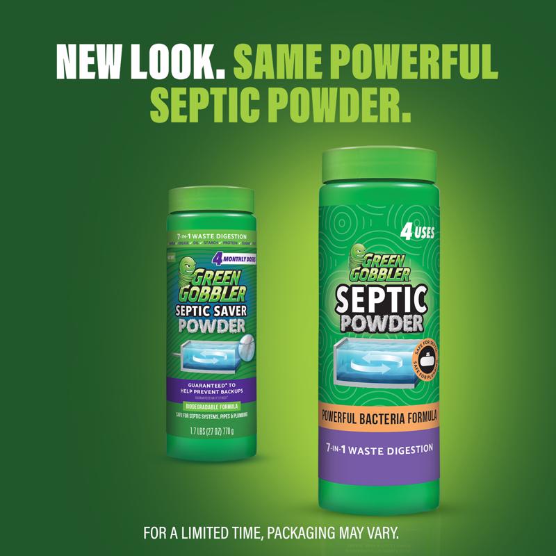 Green Gobbler Powder Septic Tank Treatment 27 oz