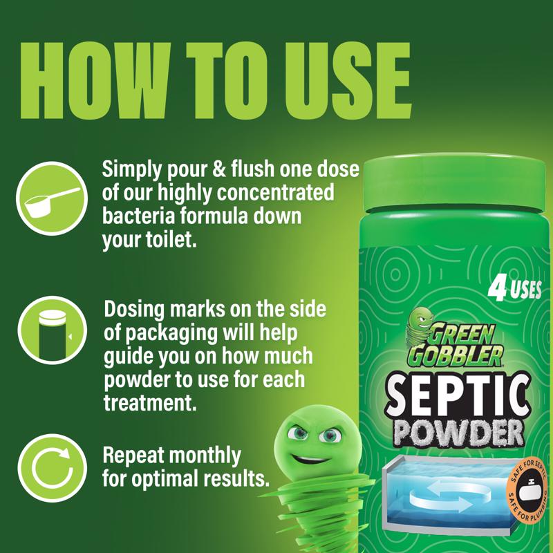 Green Gobbler Powder Septic Tank Treatment 27 oz