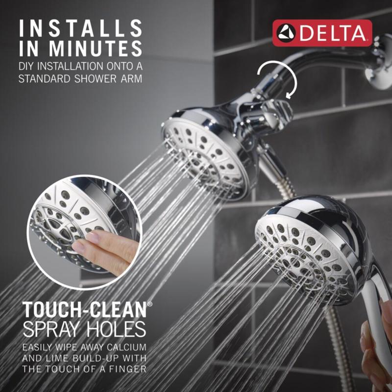 Delta Chrome 5 settings Showerhead Combo 1.75 gpm