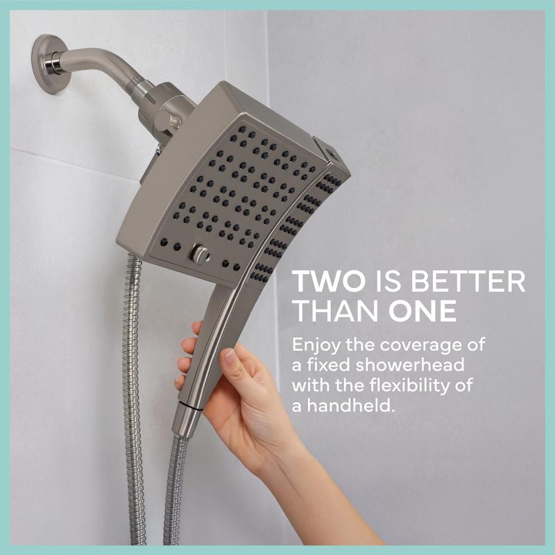 Danco Seventy Brushed Nickel 3 settings Showerhead Combo 1.8 gpm