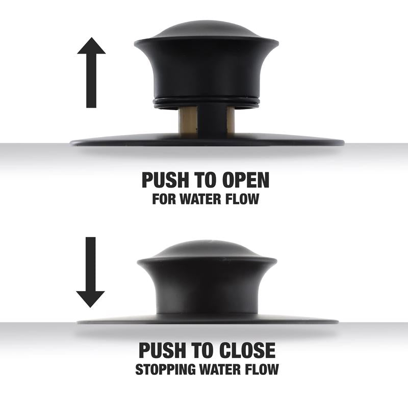 Danco 3 in. Matte Black Round Drain Cover
