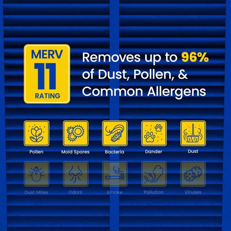 AprilAire 20 in. W X 25 in. H X 4 in. Synthetic Fiber 11 MERV Pleated Air Filter
